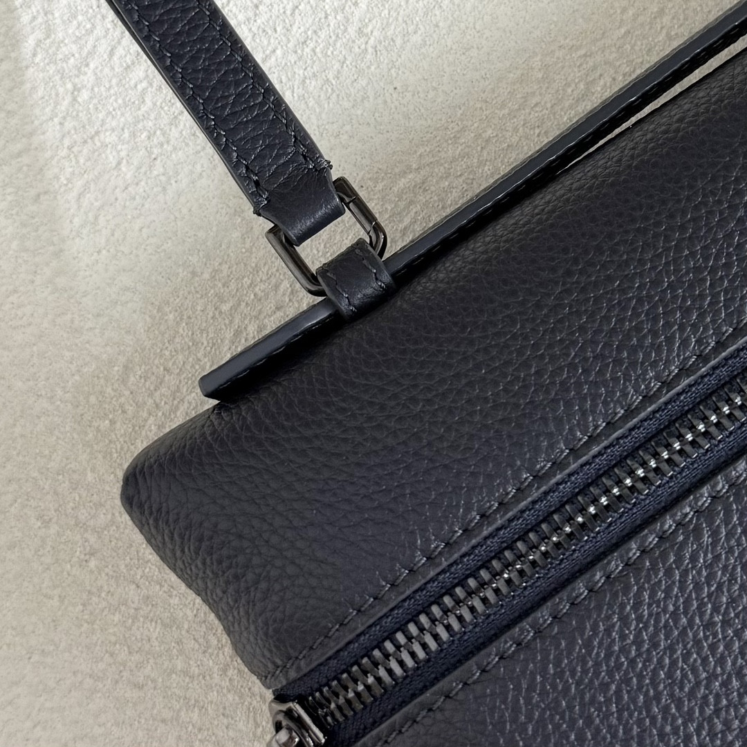Loro Piana Extra pouch L29 Deep Royal Blue FAP3262 (29*18*5cm) - Image 7