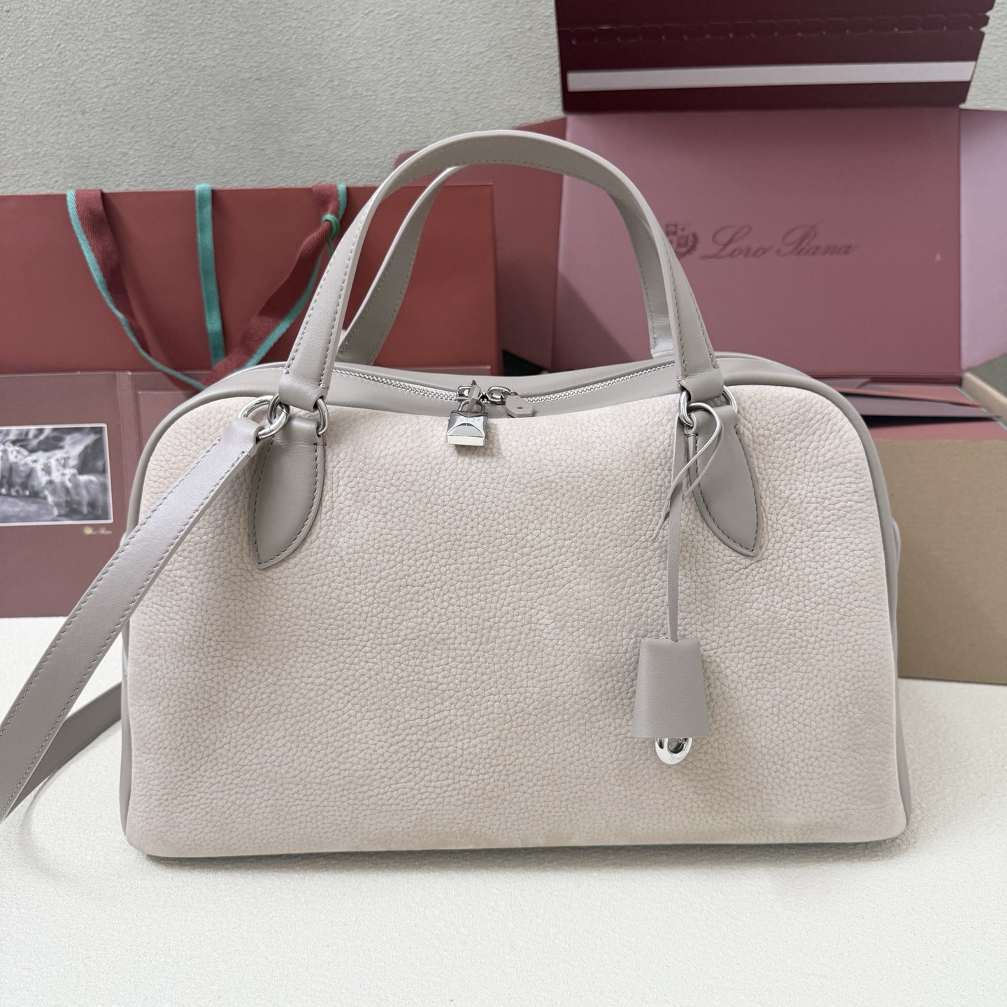 Loro Piana Small Needle Deep Royal Blue Bag 31x15x16cm