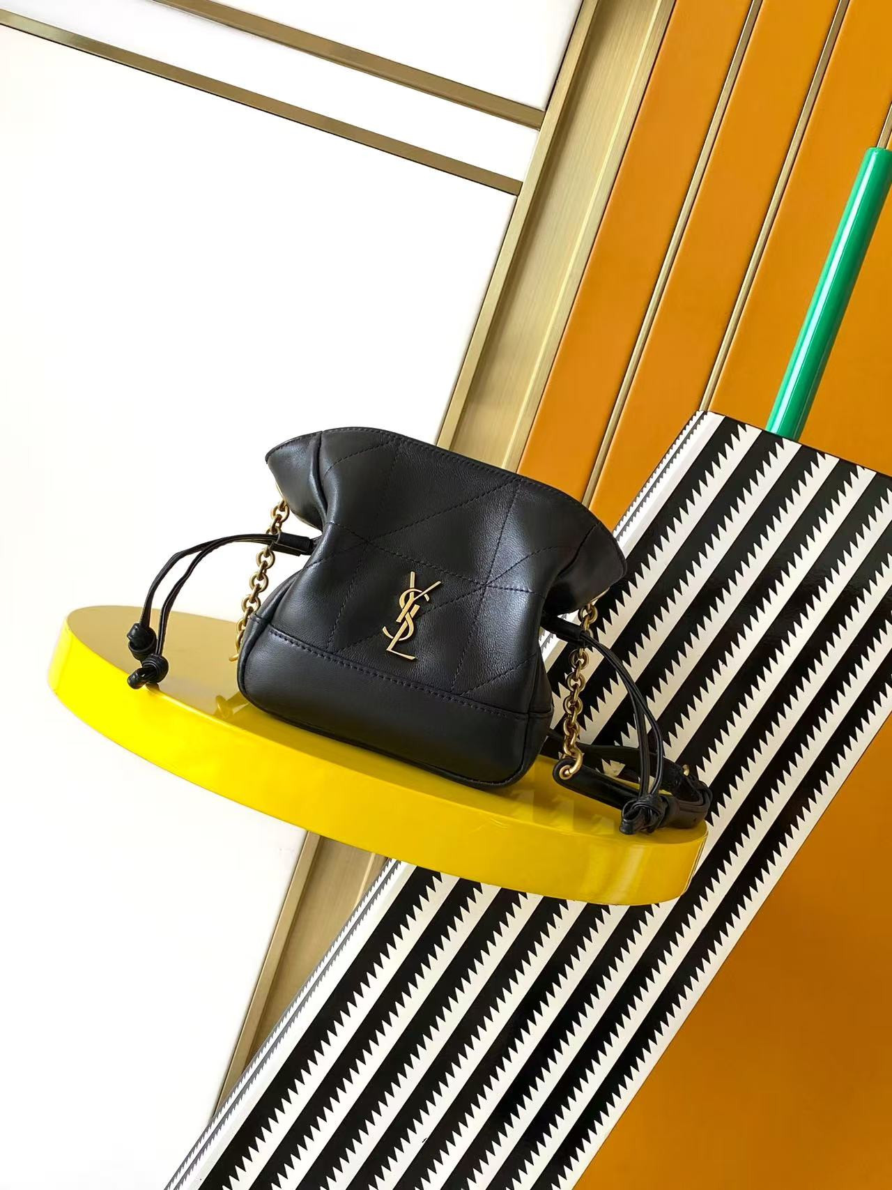 YSL JAMIE Mini Shoulder Pouch in Lambskin 14.5x15.5x8cm - Image 2