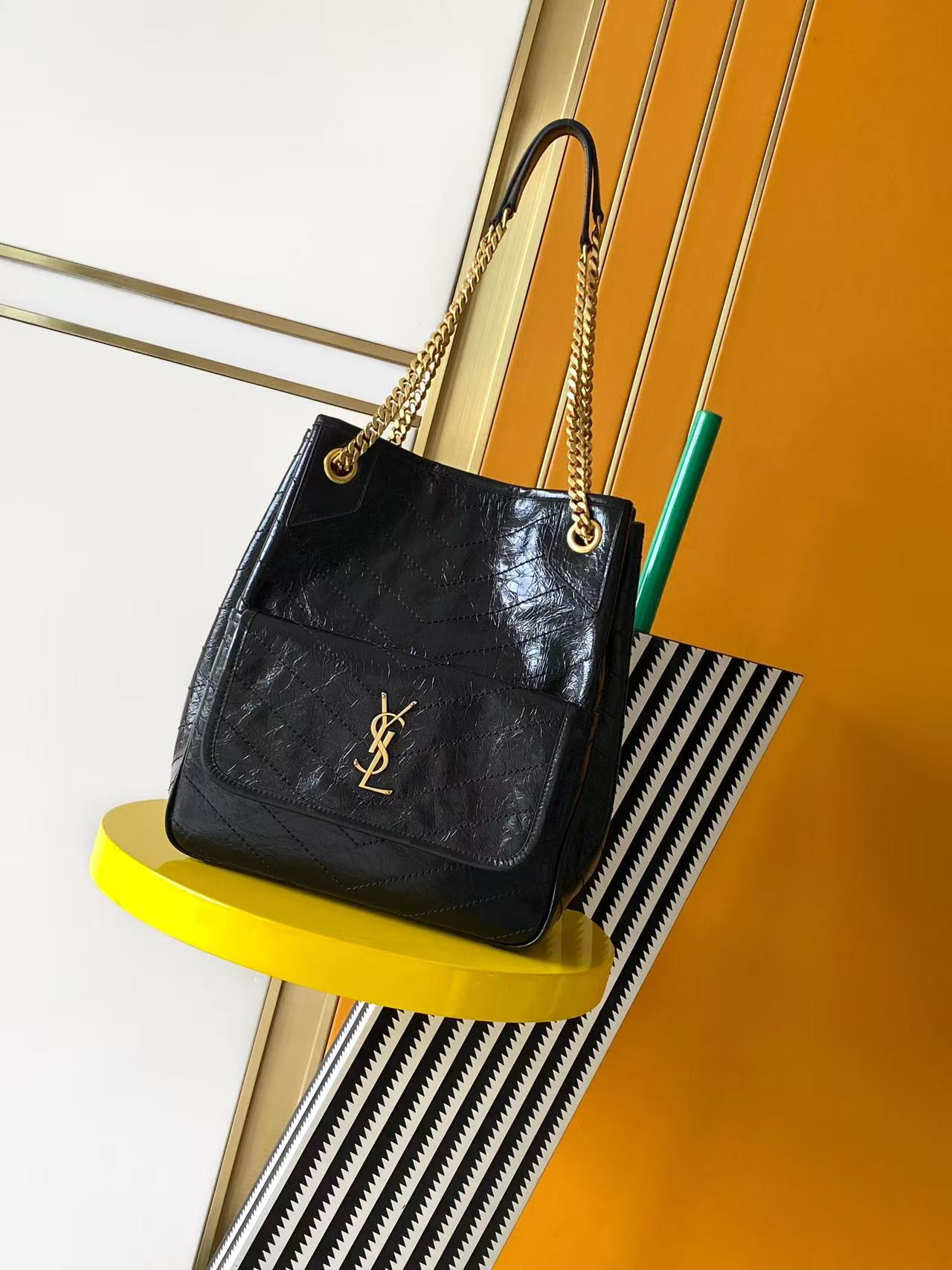 YSL NIKI Small Shopping in Vintage Leather 25x30x8-12cm - Image 2