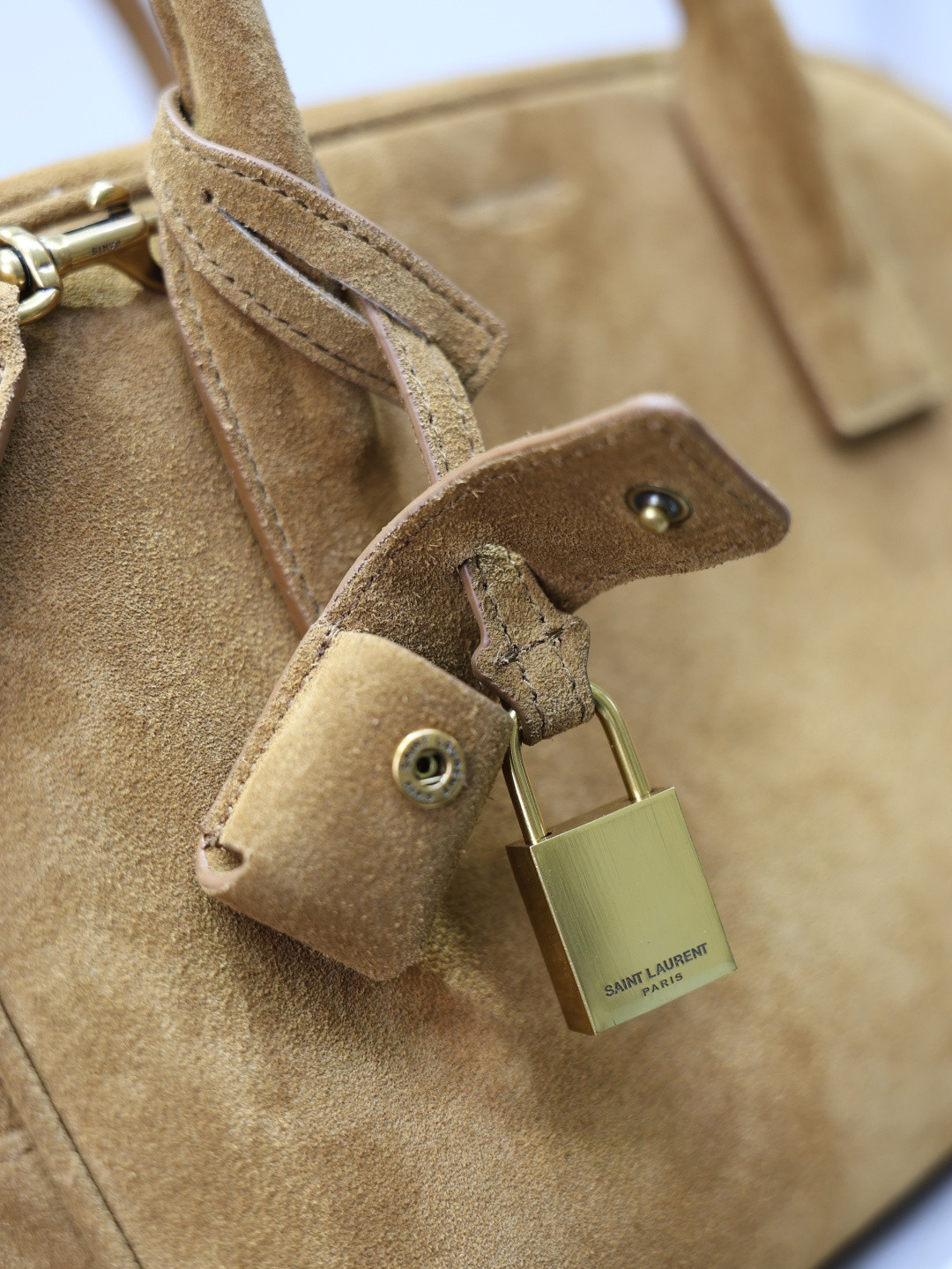 YSL SAC DE JOUR Small Boston in Suede 27x18x15cm - Image 13