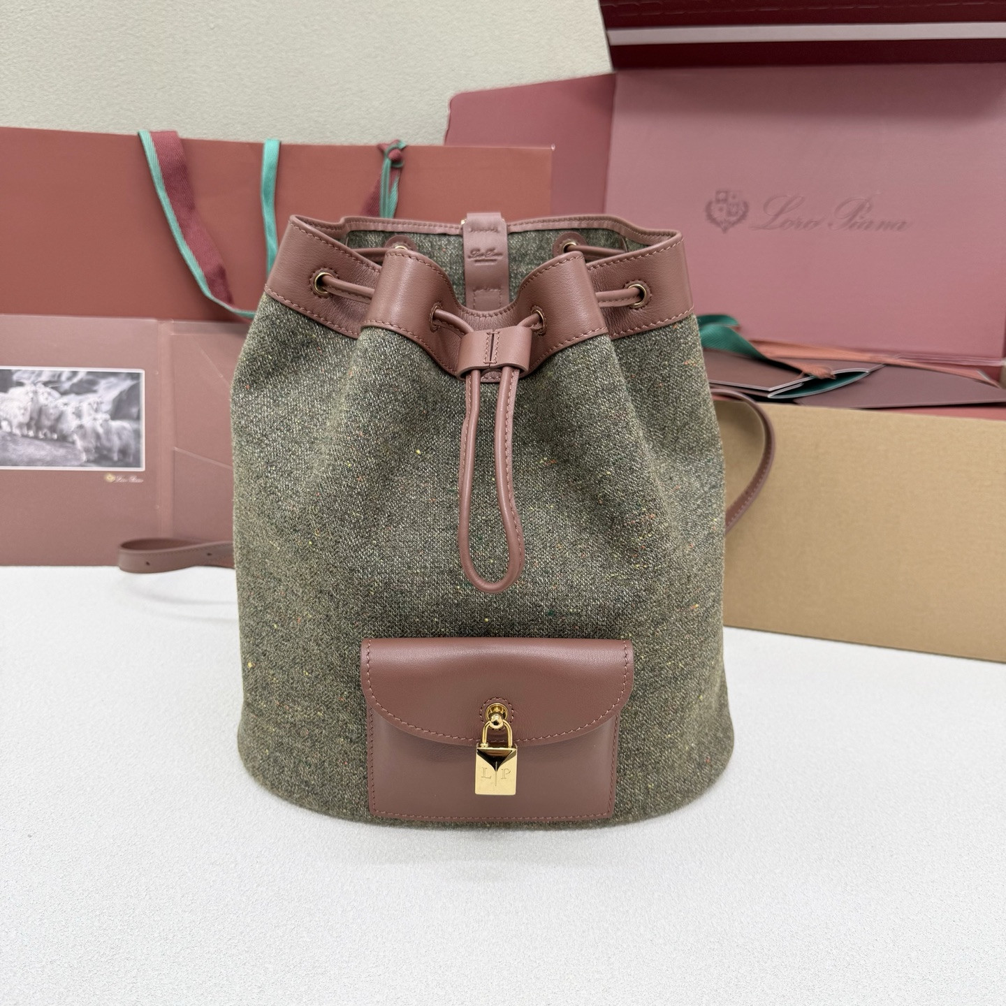 Loro Piana Extra Drawstring Backpack L27 25x27x14cm - Image 2
