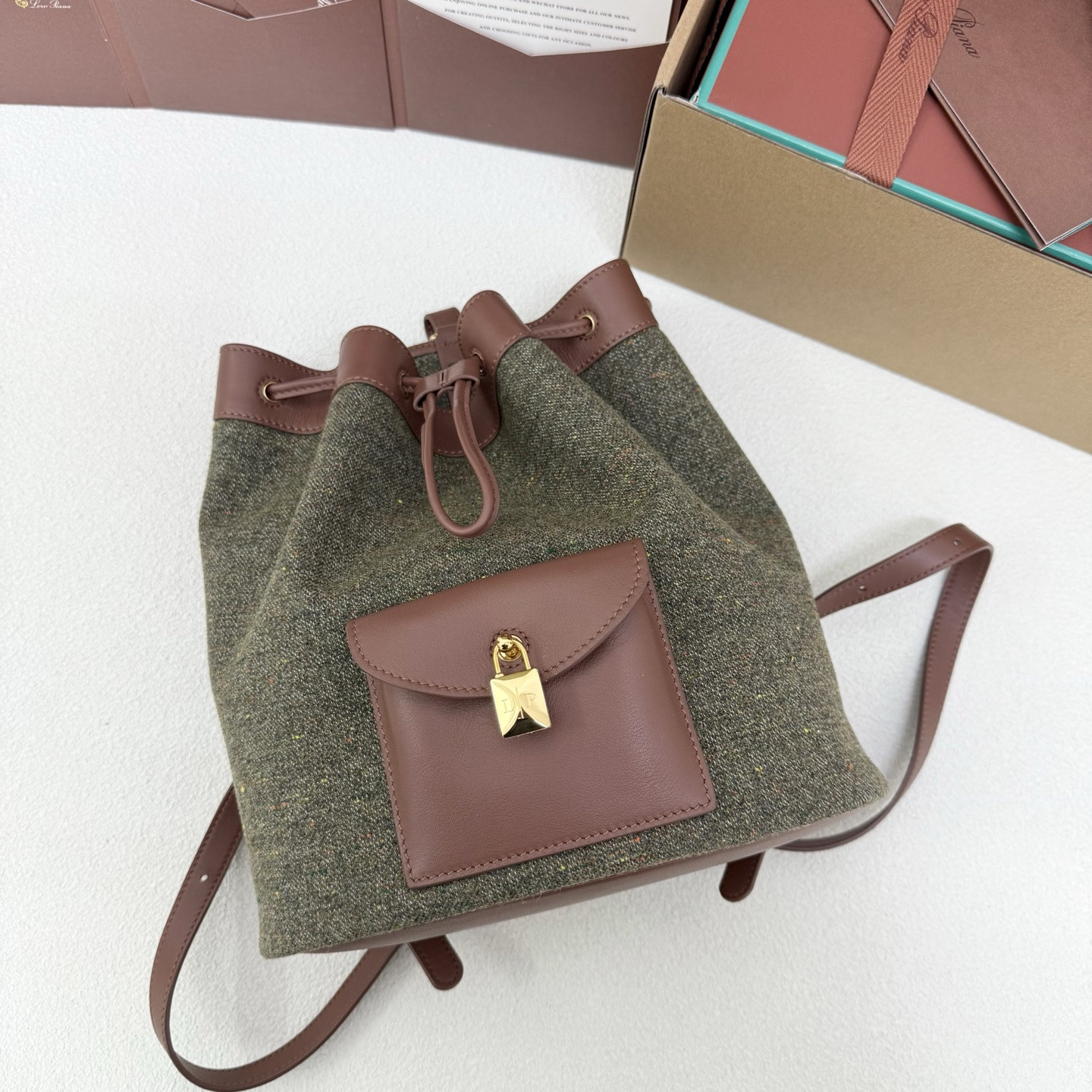 Loro Piana Extra Drawstring Backpack L27 25x27x14cm - Image 5