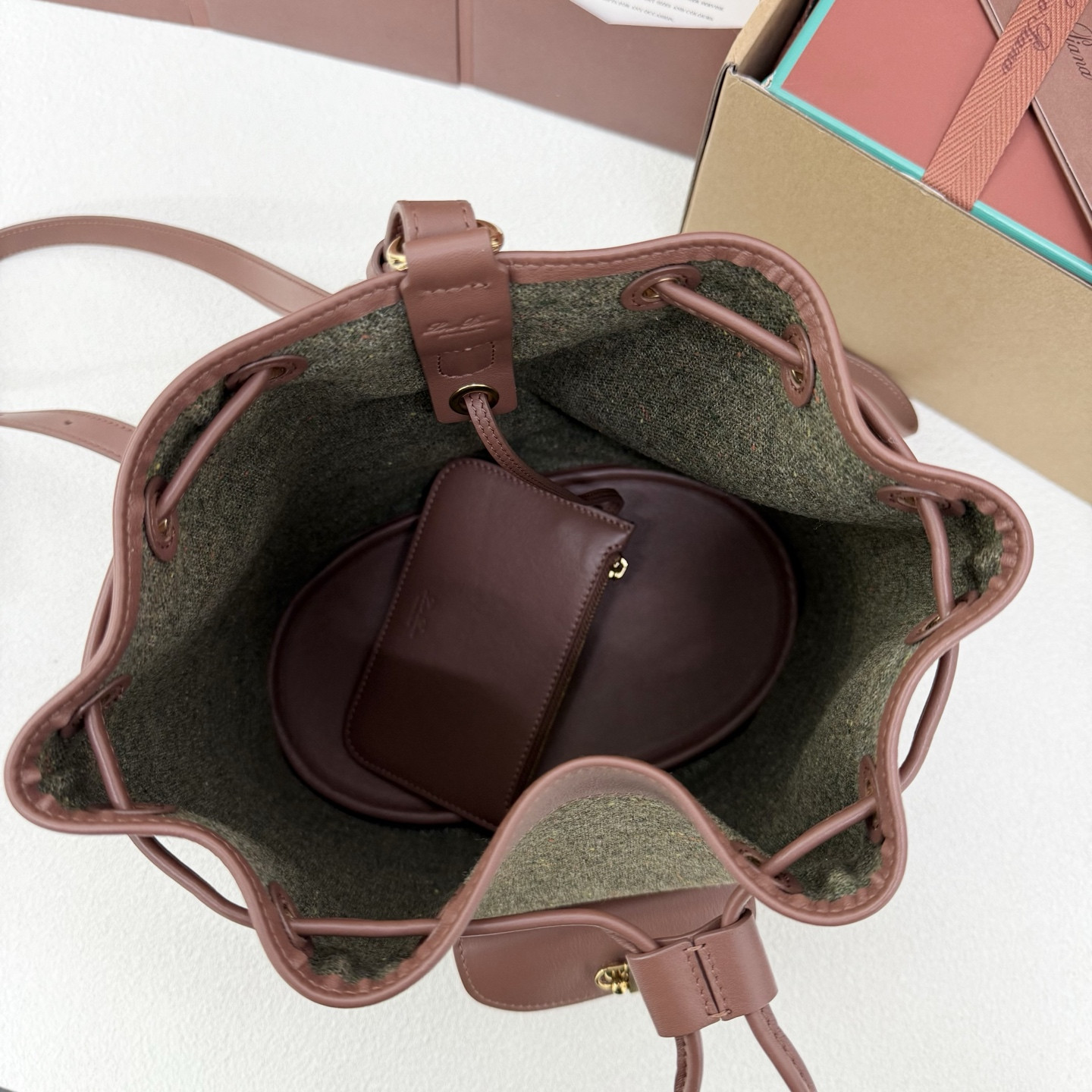 Loro Piana Extra Drawstring Backpack L27 25x27x14cm - Image 6