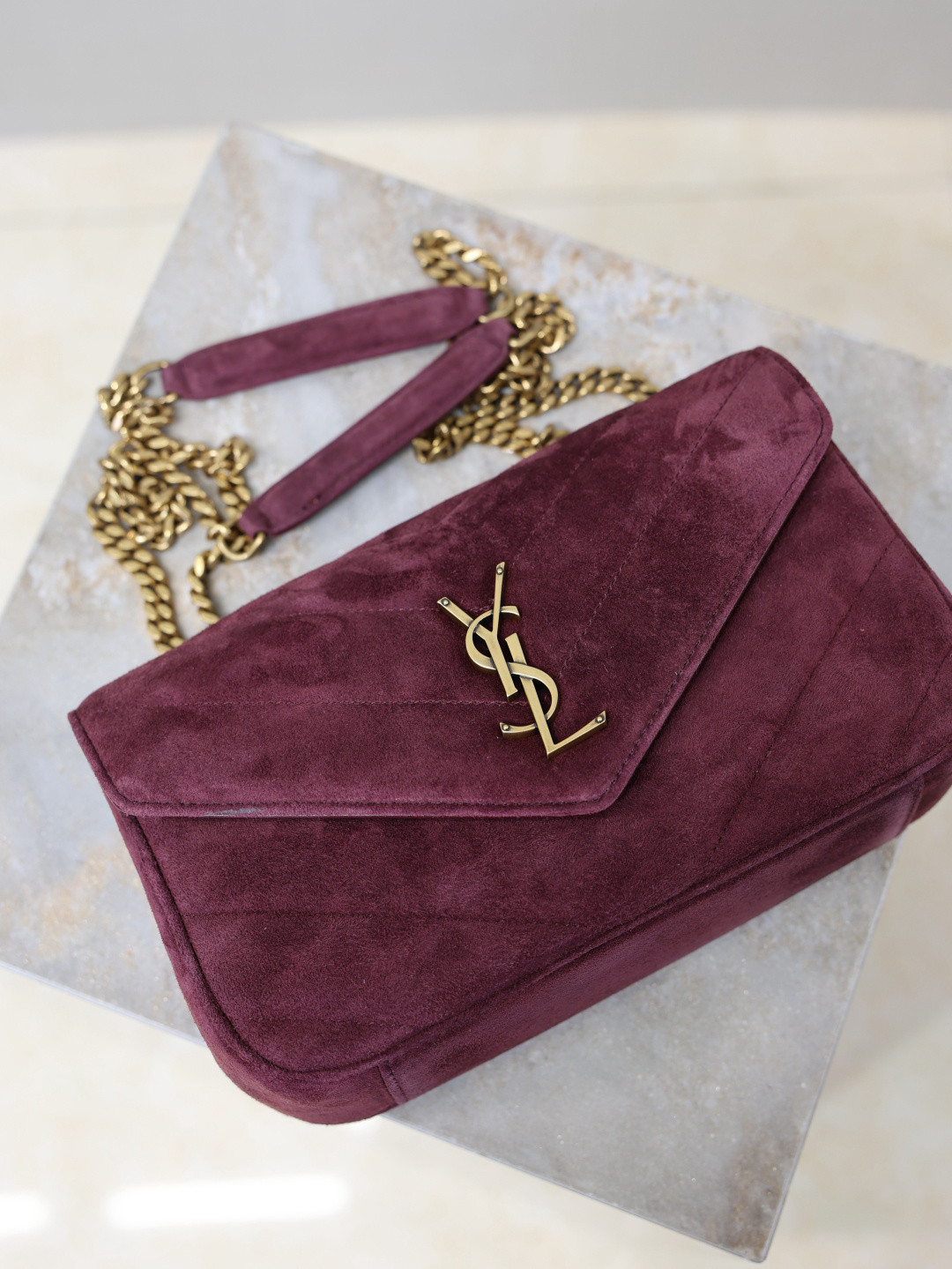 YSL LOULOU small in Suede 24x14x6cm - Image 7