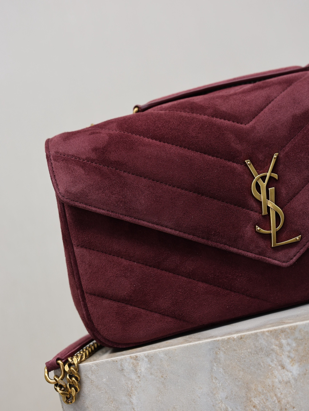 YSL LOULOU Medium in Suede 29x17x8cm - Image 4