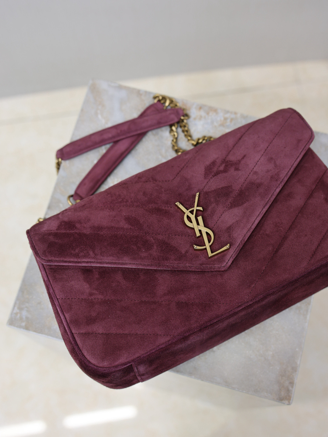 YSL LOULOU Medium in Suede 29x17x8cm - Image 7