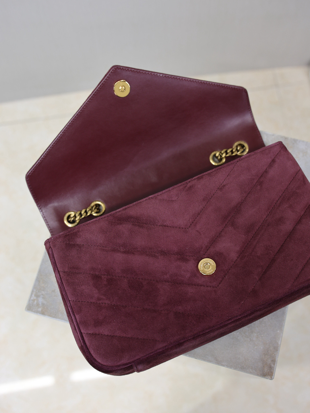 YSL LOULOU Medium in Suede 29x17x8cm - Image 9