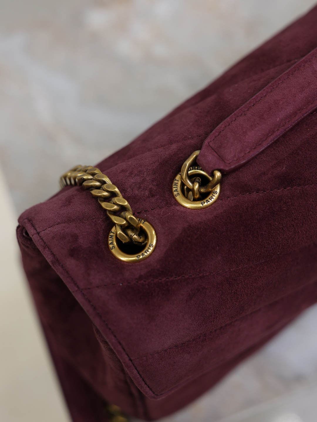 YSL LOULOU Medium in Suede 29x17x8cm - Image 13