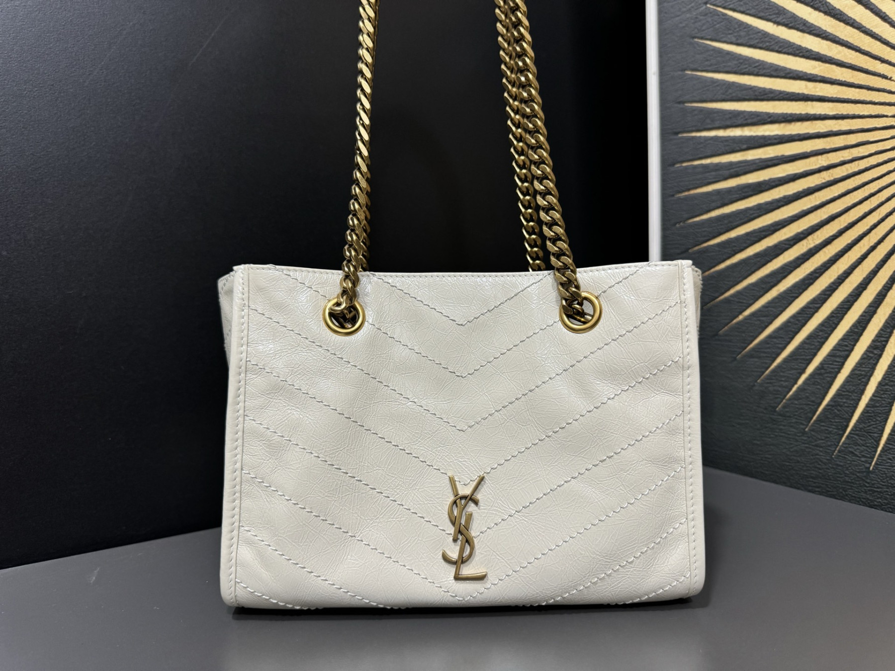 YSL NIKI Small Shopping in Vintage Leather 25x19x10cm - Image 2