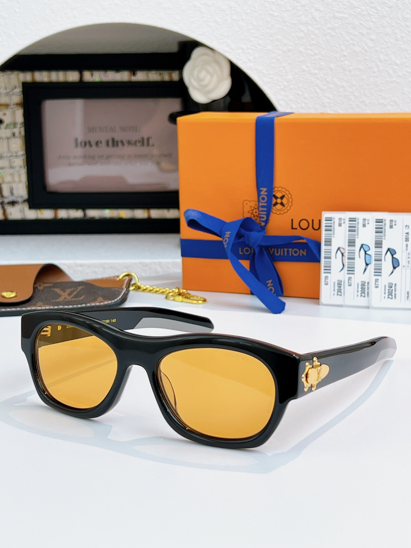 LV Frog Round Square Sunglasses Z3024U Z3048U Z3089U 55-20-140 - Image 7