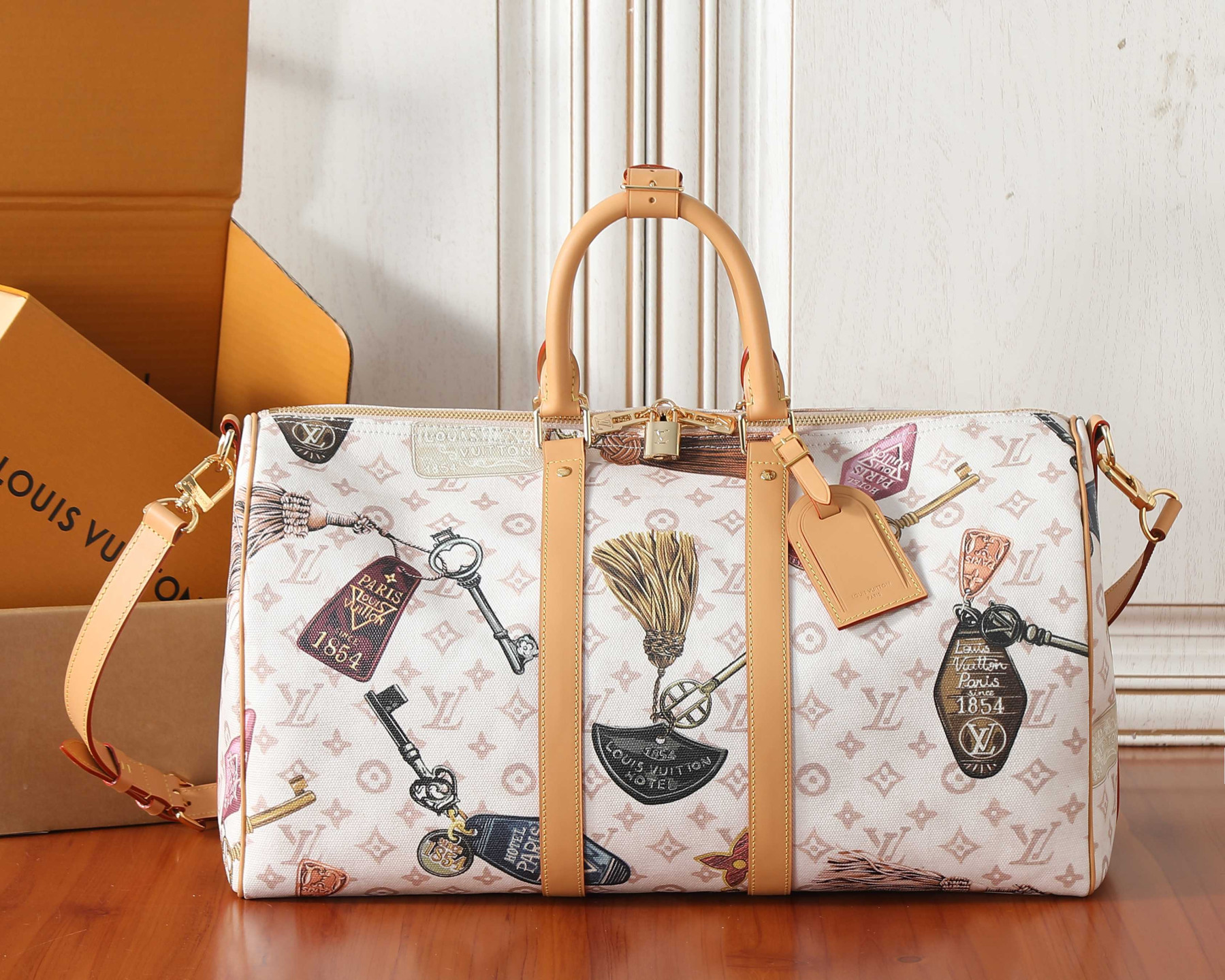 LV KEEPALL Bandoulière 45 travel bag M28780 45x27x20cm - Image 2