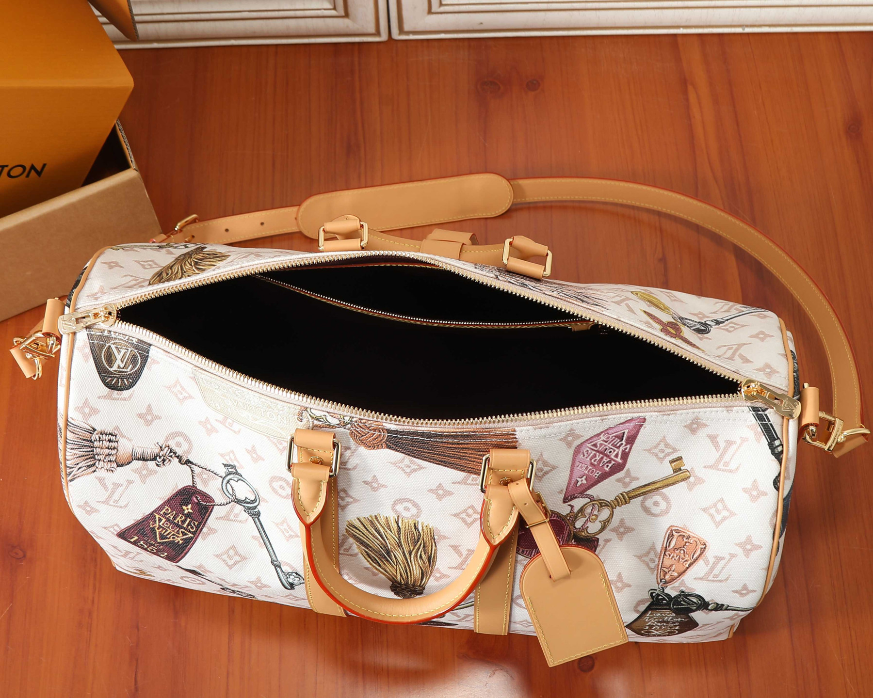 LV KEEPALL Bandoulière 45 travel bag M28780 45x27x20cm - Image 9