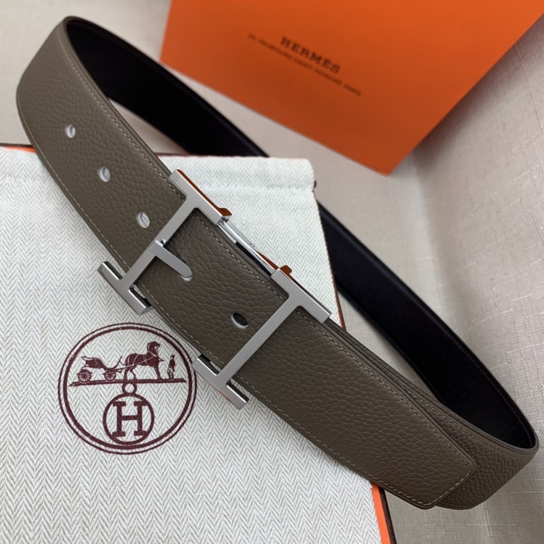 Hermes H Belt Buckle Reversible Brown For Women, Women Belt #2 - Image 7
