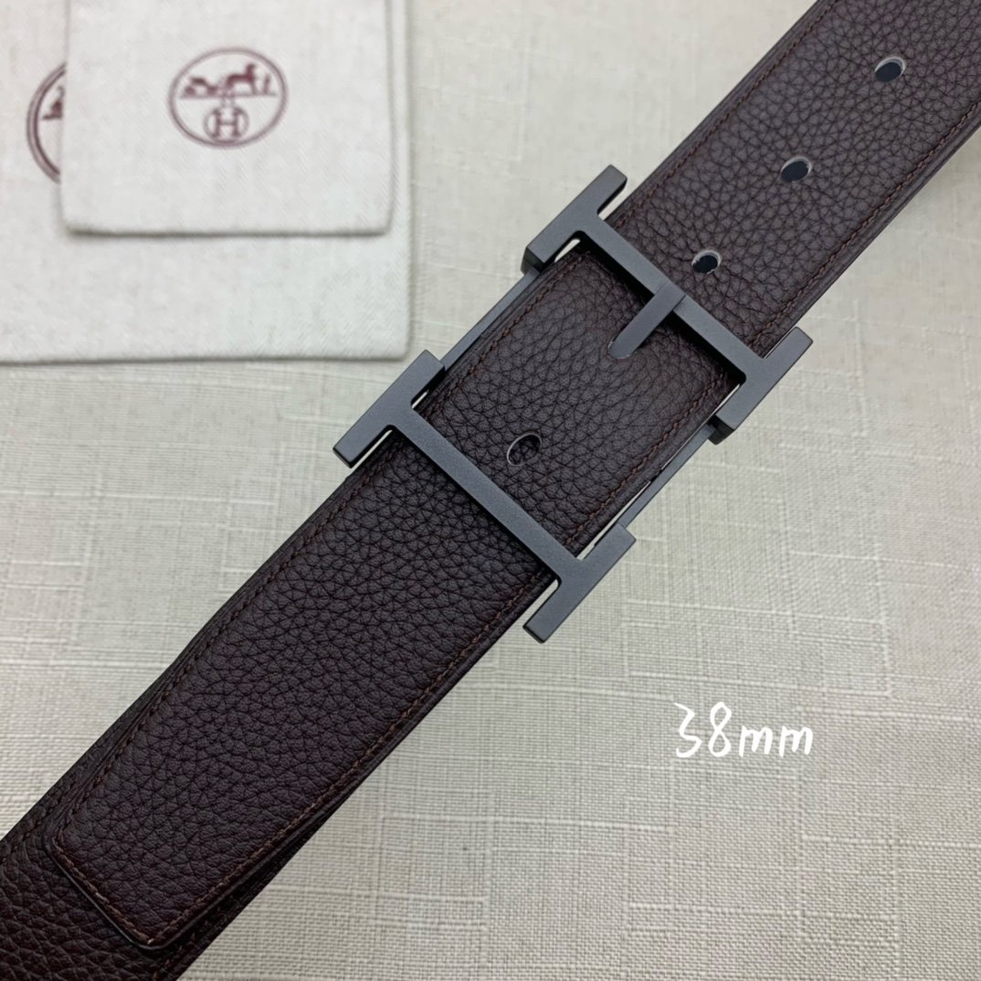 Hermes H Belt Buckle Reversible Black For Women, Women Belt #5 - Image 6