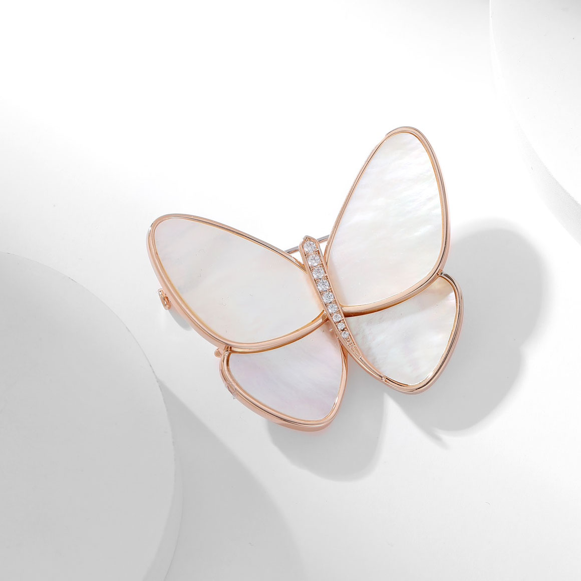 Van Cleef & Arpels White Mother-of-Pearl Butterfly Brooches - SUPER-MIRROR