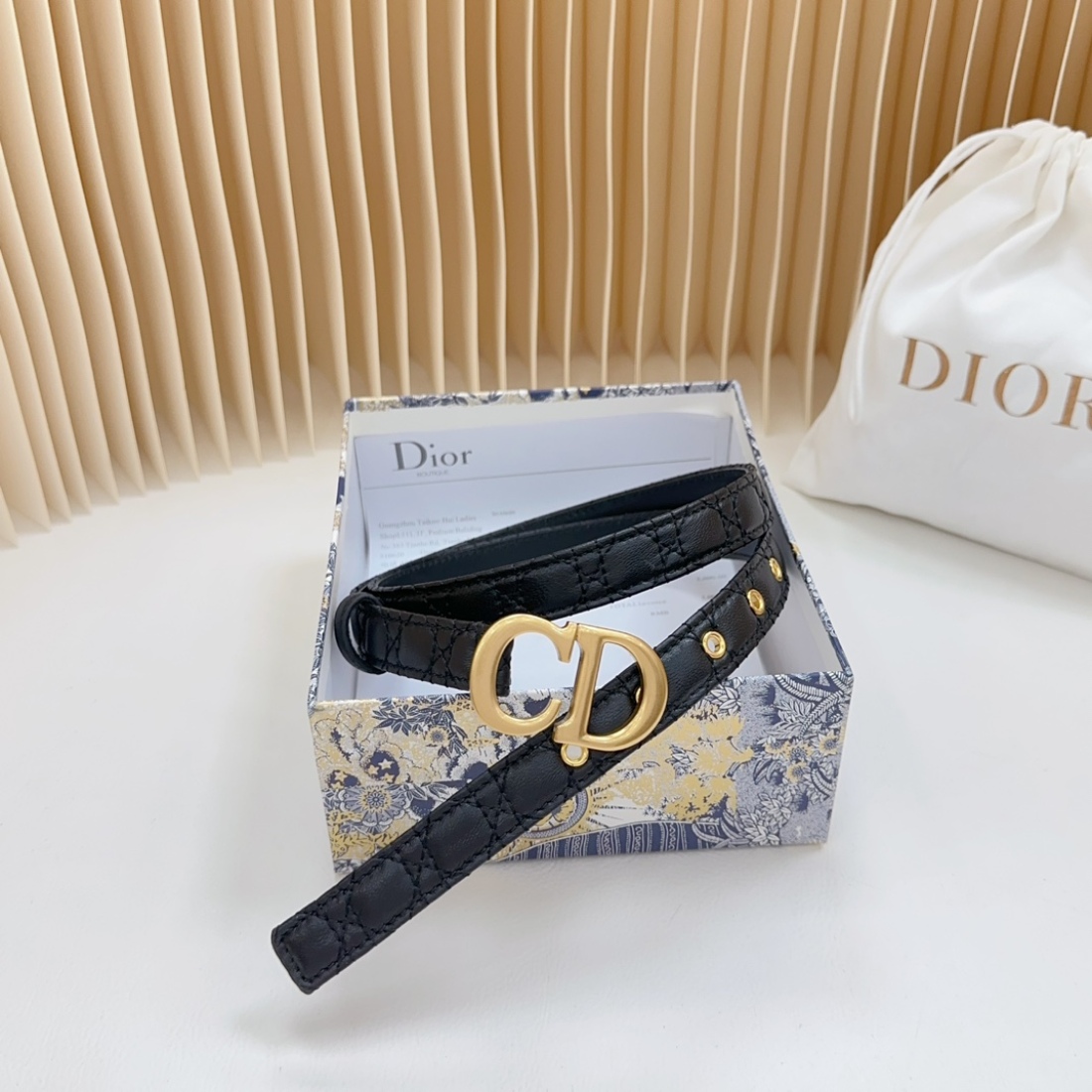 Dior double sided sheepskin with calf leather, Women Belt 20MM - Ultra-Collection - Image 2