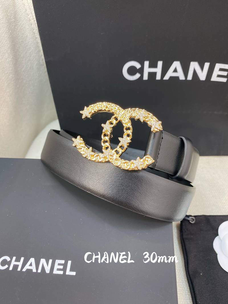 Chanel Belt With Double C Buckle Black Women Belt #4