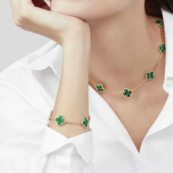 Clover Leaf Necklace,925 Silver, 18k Gold Plated,10 Motifs - PONI - Image 2