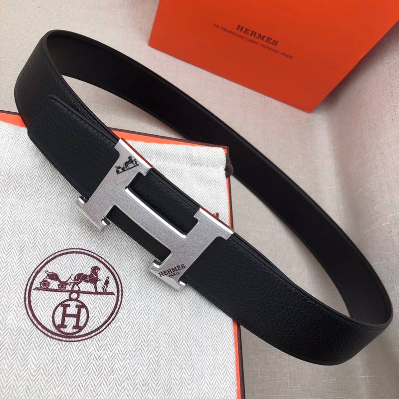 Hermes H Belt Buckle Reversible Black For Women, Women Belt #8