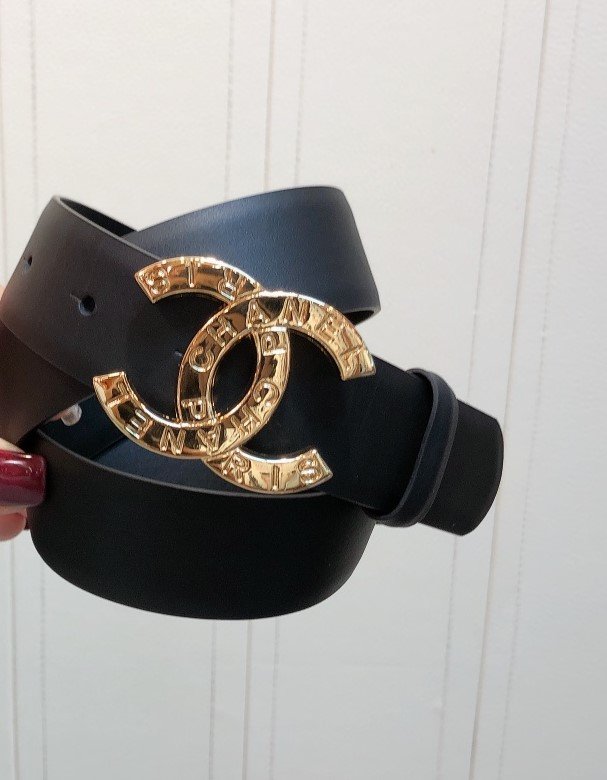 Chanel Belt With Double C Buckle Black With Full Gold Toned Hardware Women Belt - Image 2