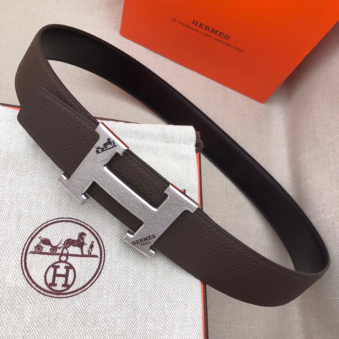 Hermes H Belt Buckle Reversible Black For Women, Women Belt #14 - Image 4