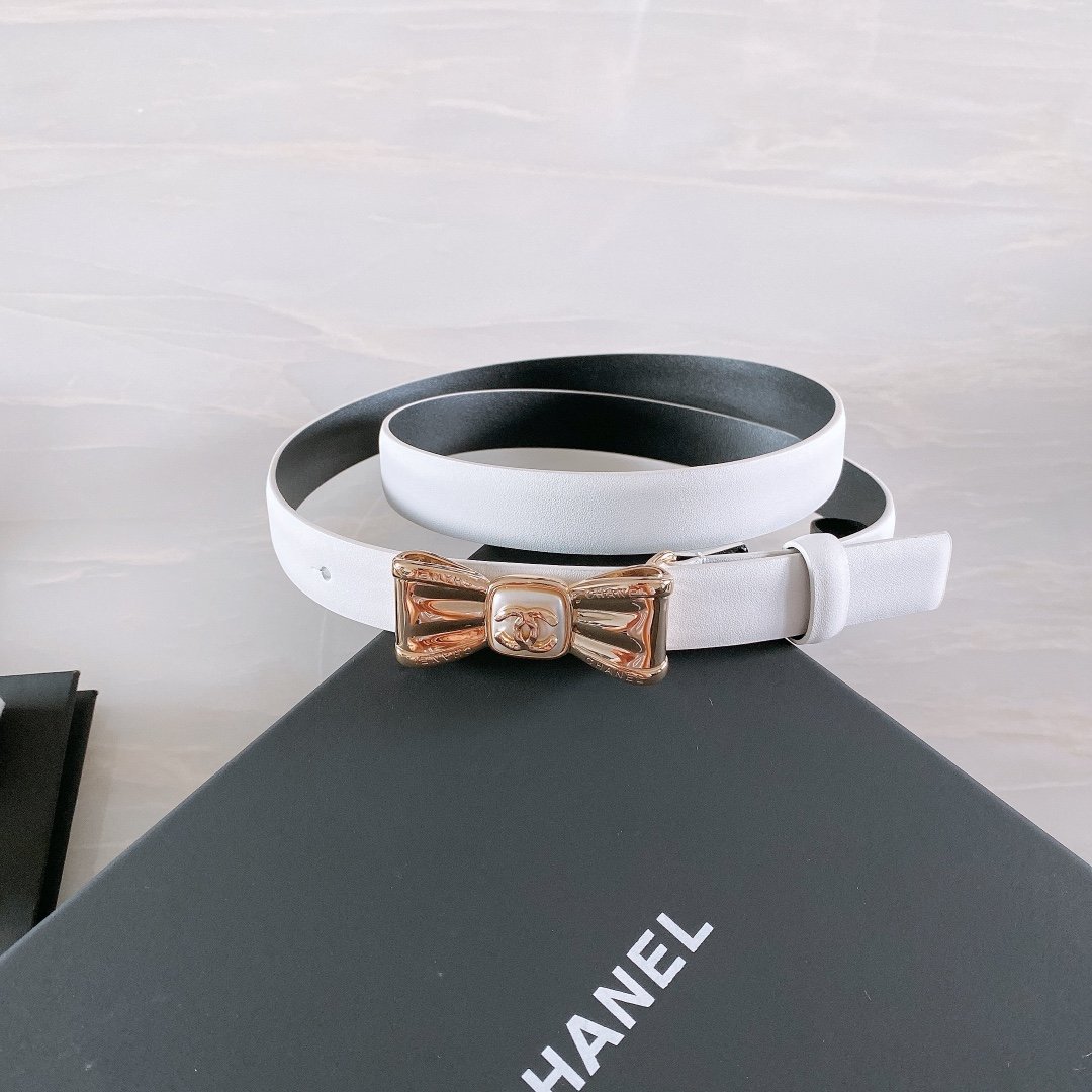 Chanel Belt With Ribbon Buckle Silver Women Belt #1