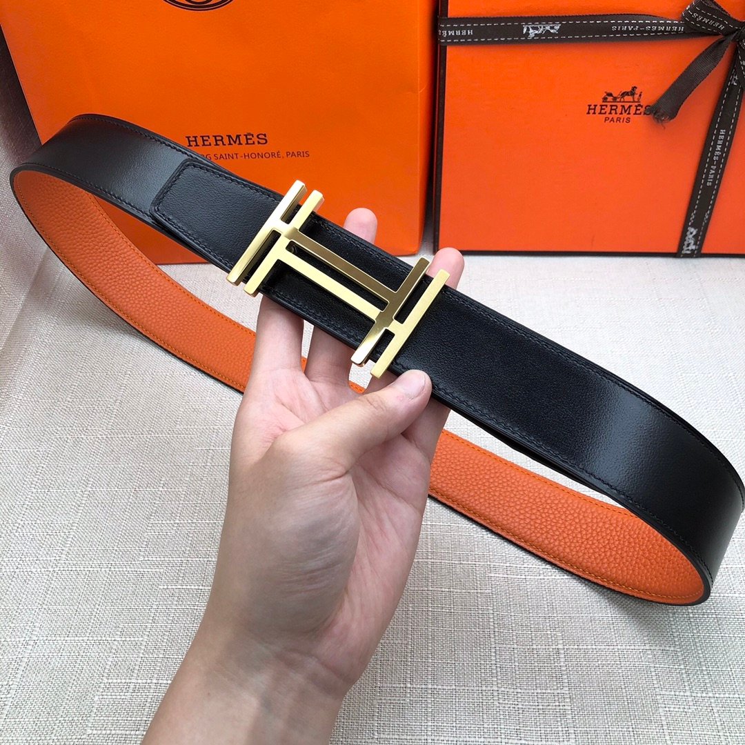 Hermes H Belt Buckle Reversible Brown For Women, Women Belt #10 - Image 3
