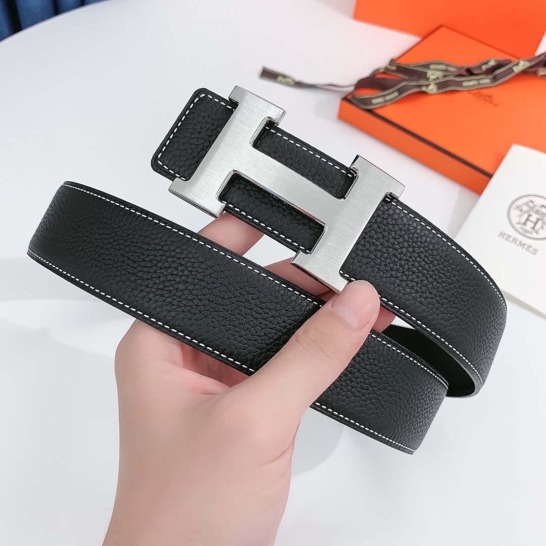 Hermes H Belt Buckle Reversible Black For Women, Women Belt #10 - Image 3