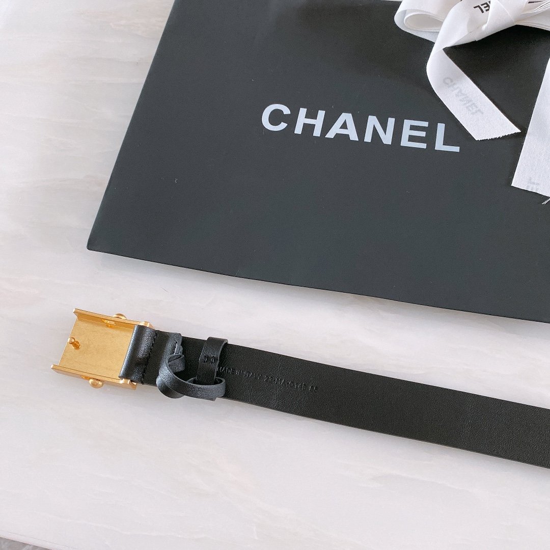 Chanel Belt With Ribbon Buckle Black Women Belt #1 - Image 3