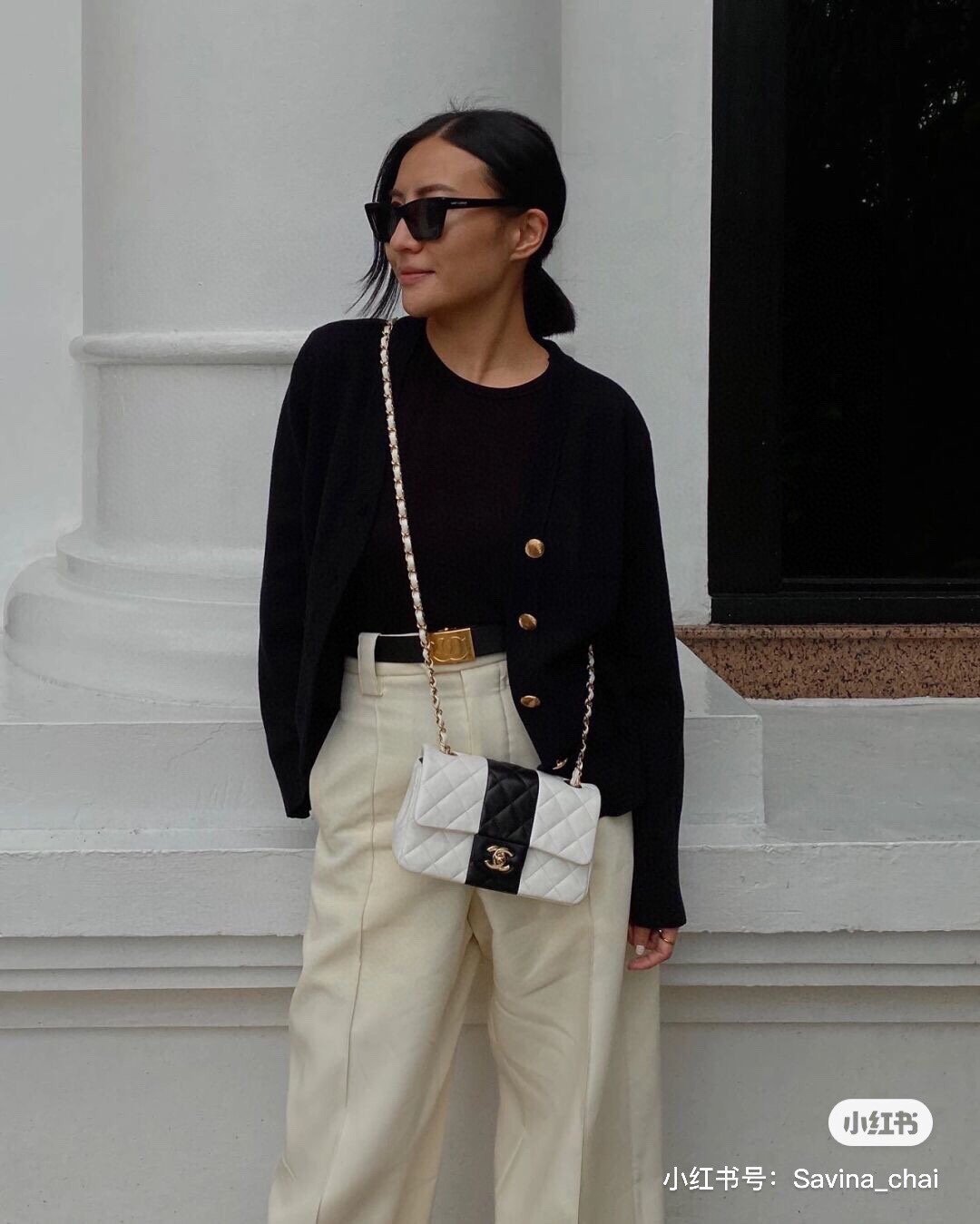 Chanel Belt With Ribbon Buckle Black Women Belt #1 - Image 8