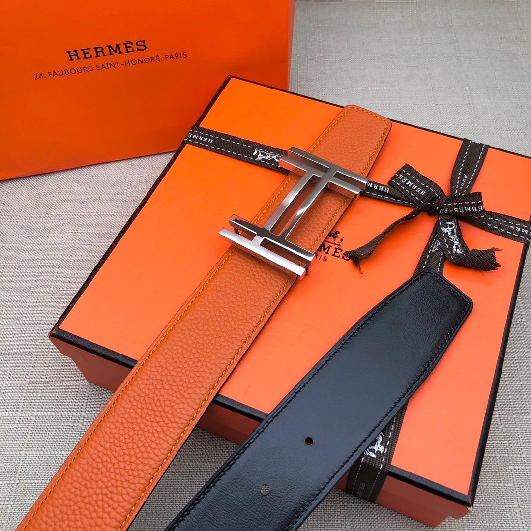 Hermes H Belt Buckle Reversible Brown For Women, Women Belt #11