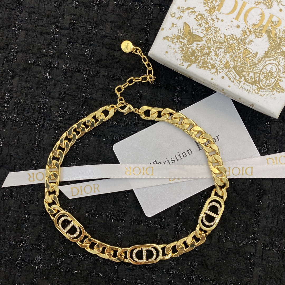 Dior Jewelry Necklace metal CD letter clavicle chain - PONI - Image 3