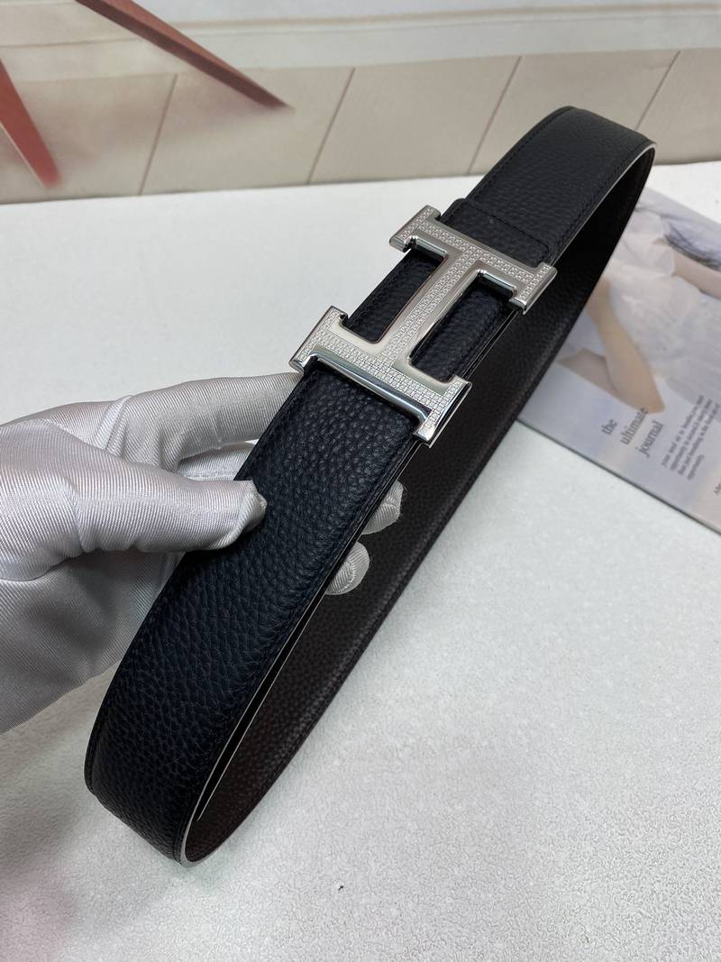 Hermes H Striee Belt Buckle Reversible Black For Women, Women Belt - Image 3