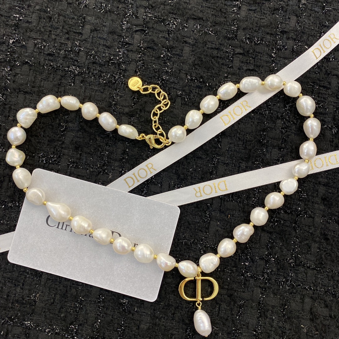 Dior Jewelry Necklace CD Natural Baroque Pearl Necklace - PONI - Image 2