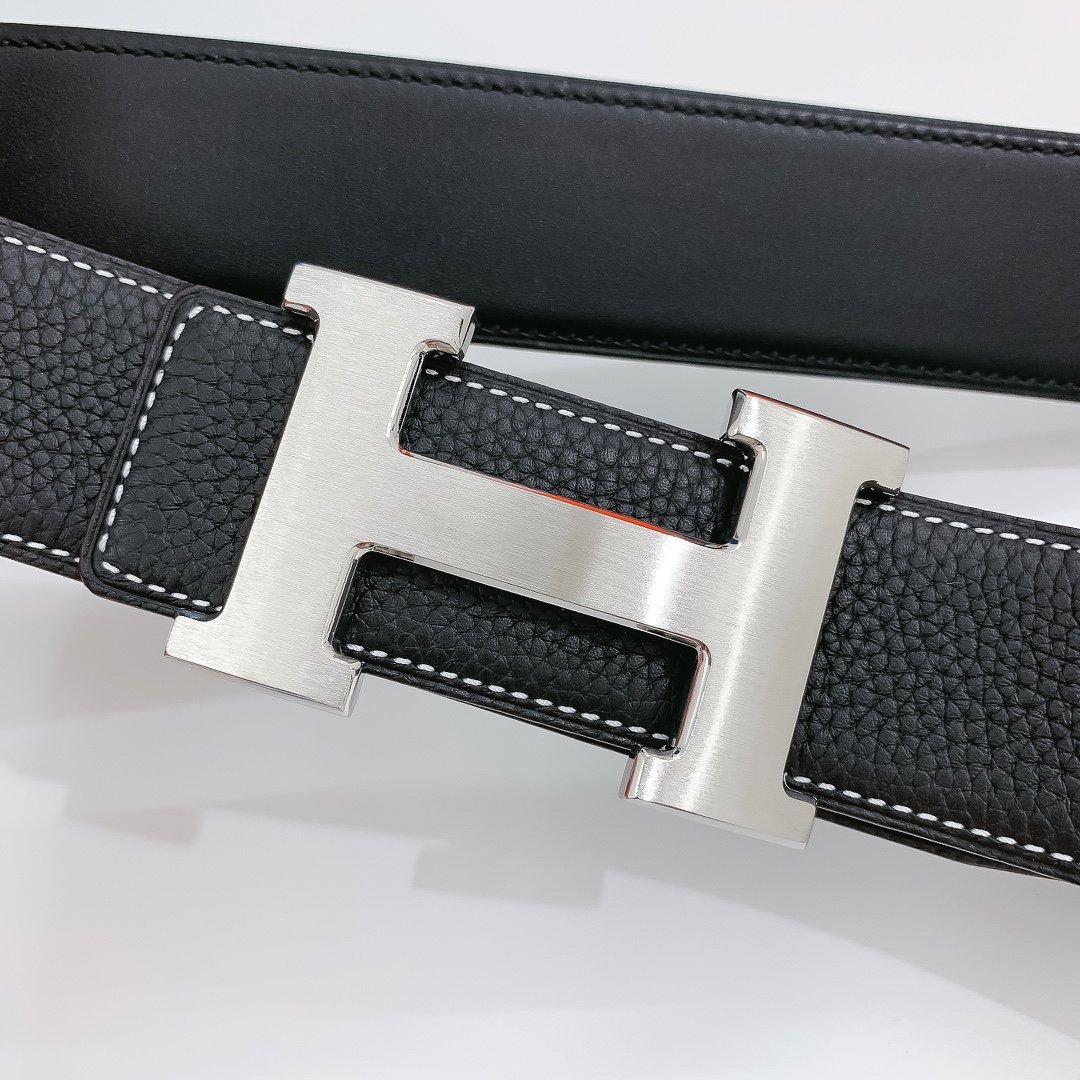 Hermes H Belt Buckle Reversible Black For Women, Women Belt #10