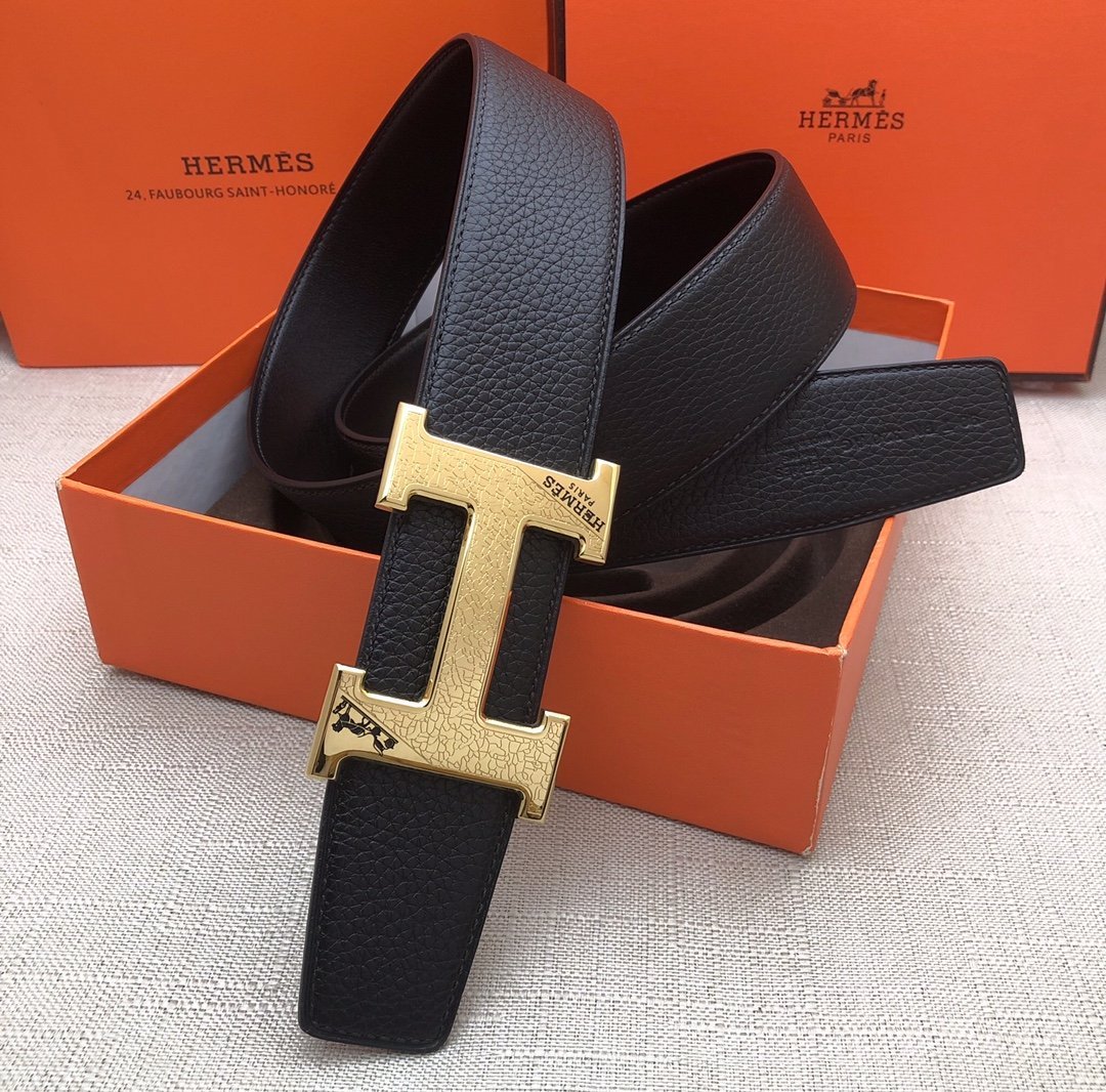Hermes H Belt Buckle Reversible Black For Women, Women Belt #2 - Image 4