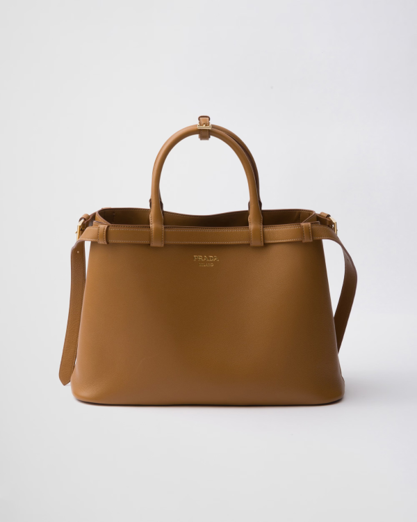 Prada Buckle 1BA417 Medium Leather Drawstring Bag 2