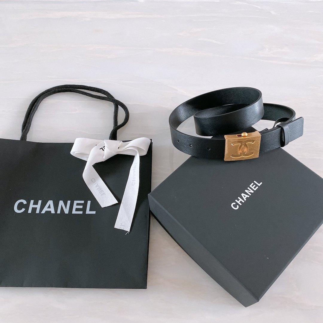 Chanel Belt With Ribbon Buckle Black Women Belt #1 - Image 2