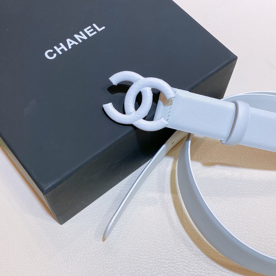 Chanel Belt With Double C Buckle White White-Toned Hardware Women Belt - Image 2