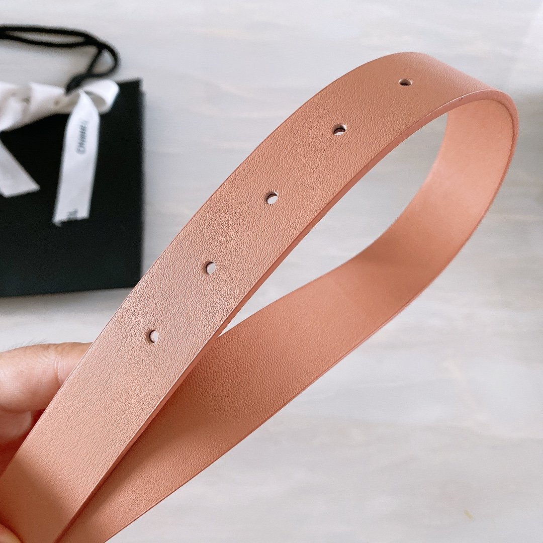 Chanel Belt With Ribbon Buckle Dust Pink Women Belt - Image 6