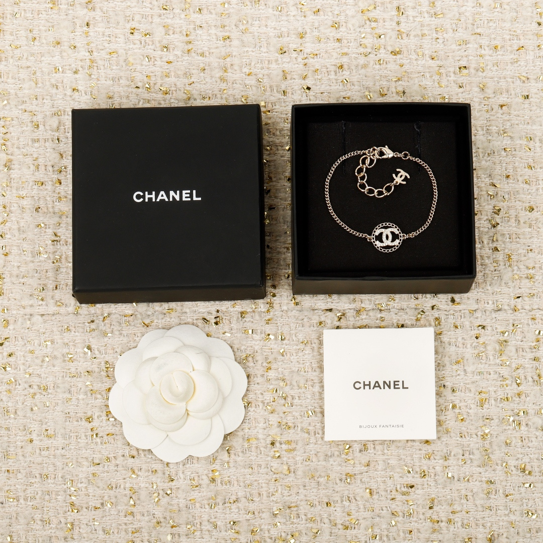 Chanel Round Openwork Double C Bracelet