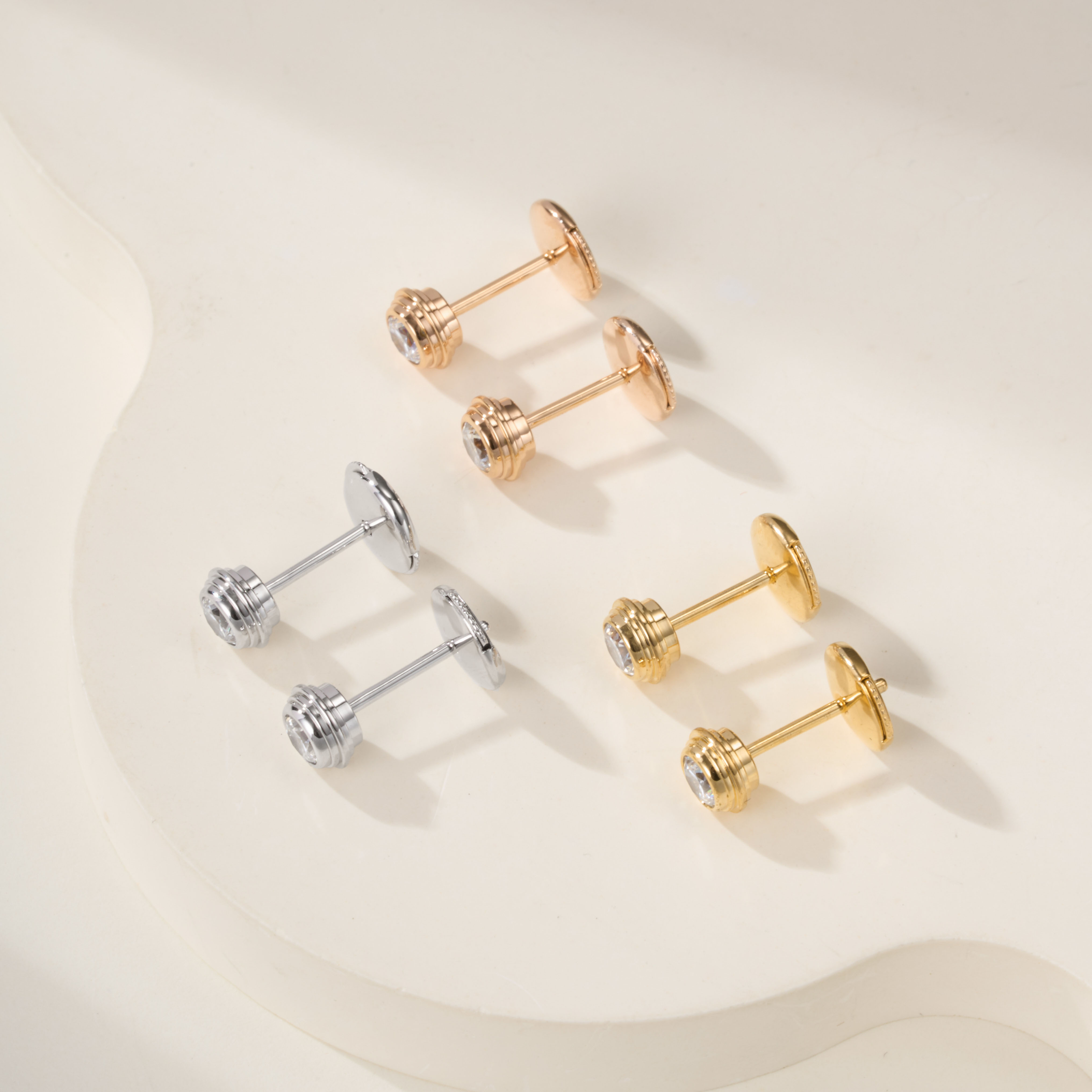 Cartier d'Amour Collection Stud diamonds Earrings - SUPER-MIRROR