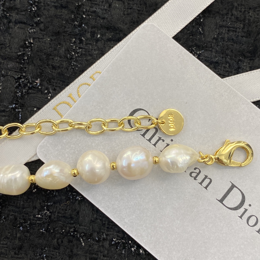 Dior Jewelry Necklace CD Natural Baroque Pearl Necklace - PONI - Image 9