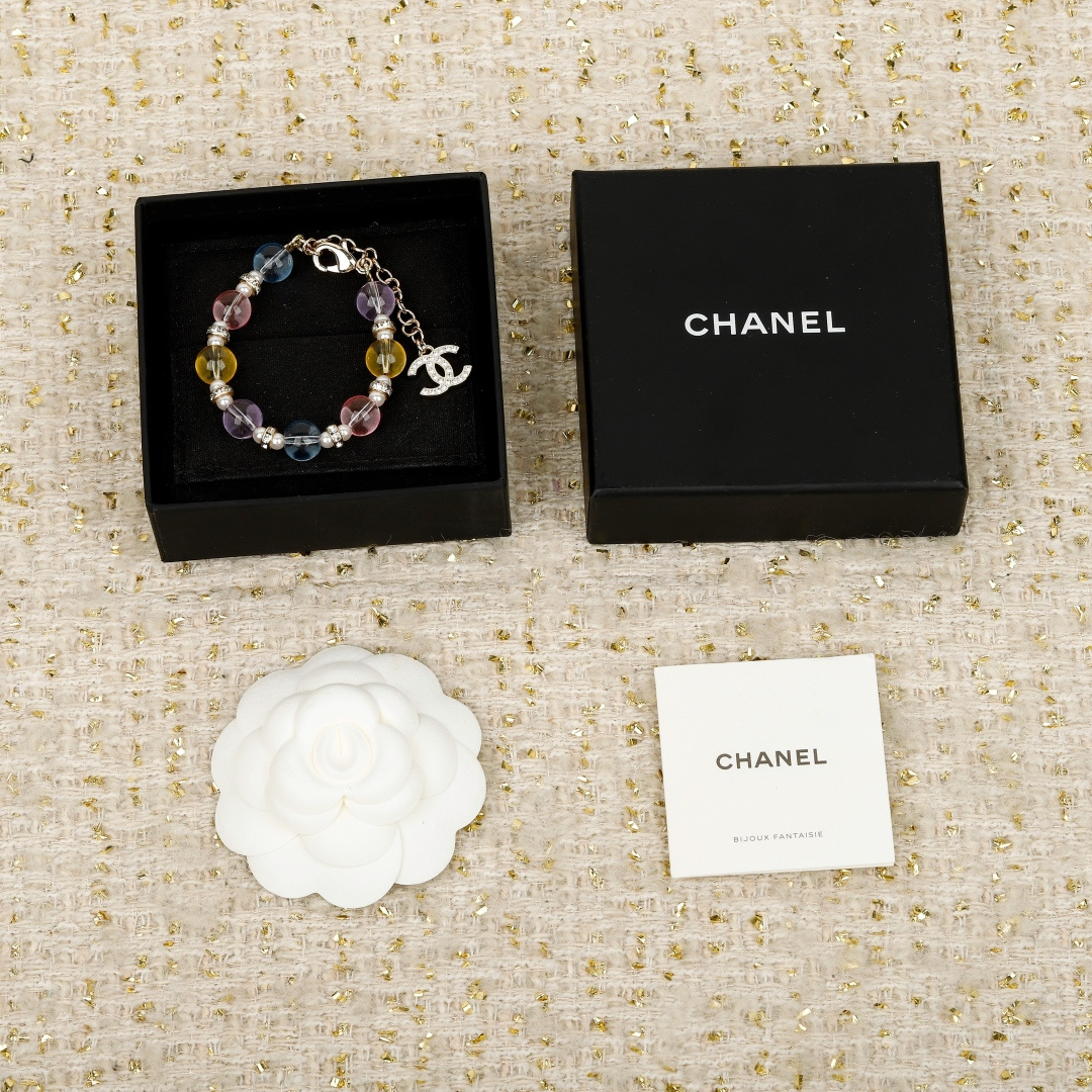Chanel Colored Crystal Bracelet
