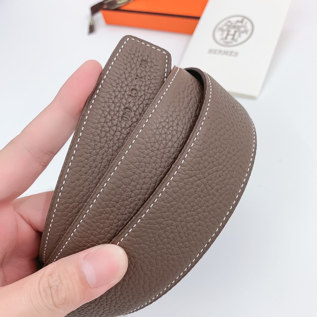 Hermes H Belt Buckle Reversible Brown For Women, Women Belt #7 - Image 3