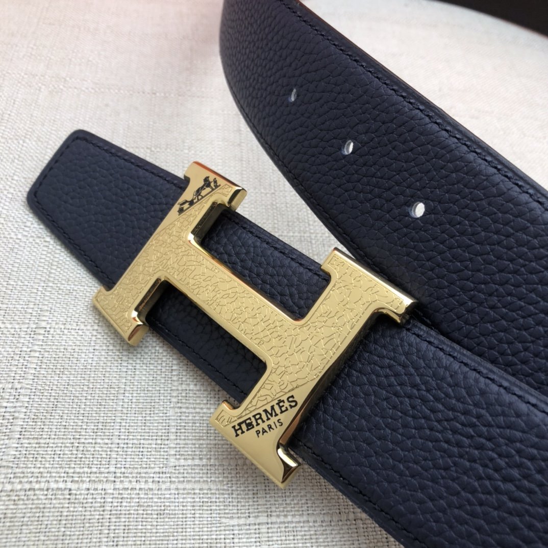 Hermes H Belt Buckle Reversible Black For Women, Women Belt #2 - Image 3