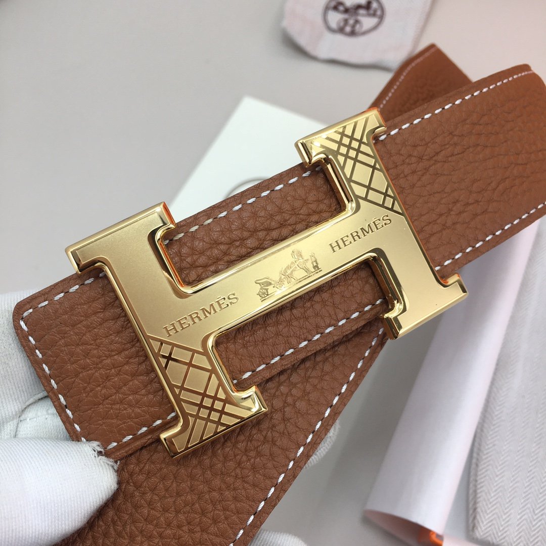Hermes H Belt Buckle Reversible Brown For Women, Women Belt #12 - Image 2