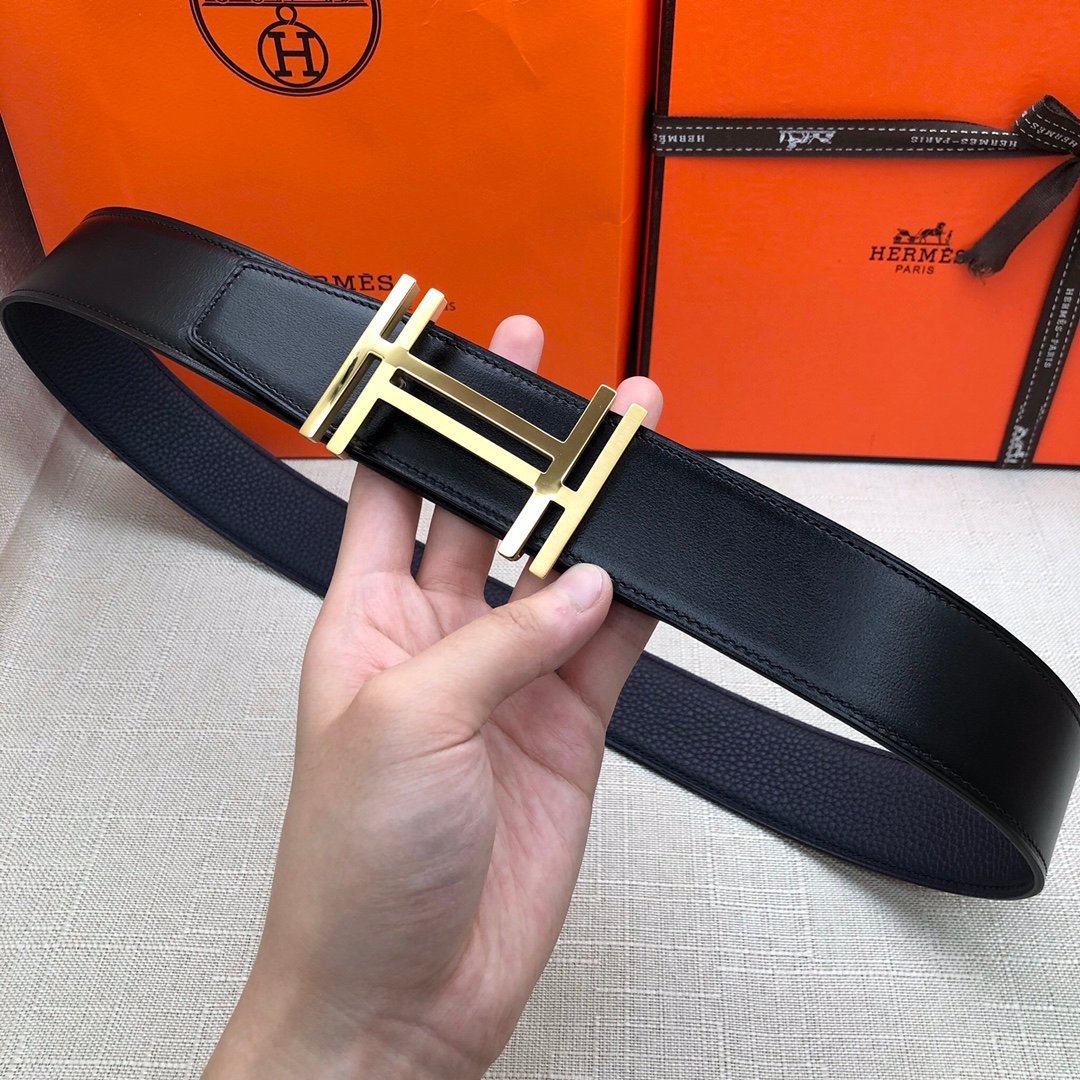 Hermes H Belt Buckle Reversible Black For Women, Women Belt #11 - Image 4