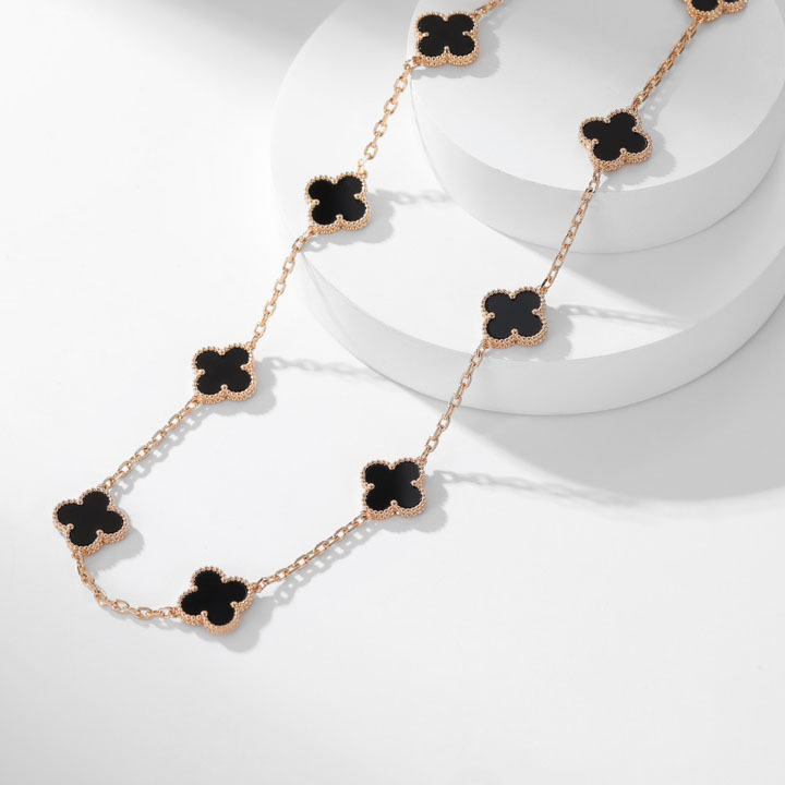 Van Cleef & Arpels Ten-Motif Black Onyx Necklace. - SUPER-MIRROR